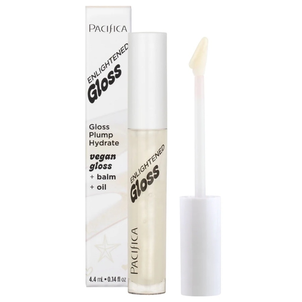PACIFICA Enlightened Lip Gloss - Sugar Cake, NEW